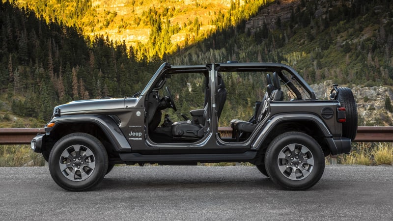 2020 Jeep Wrangler Sahara with top and doors removed