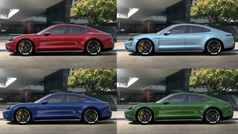 2020 Porsche Taycan Paint And Interior Colors Autoblog