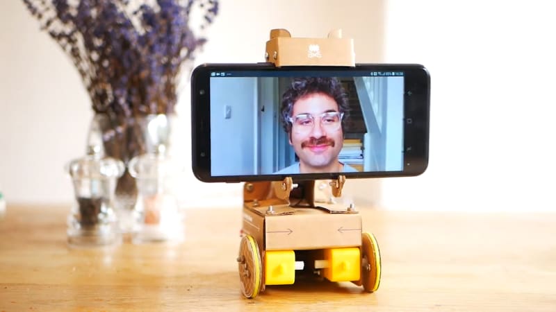 This cheap DIY telepresence robot is partly made with cardboard | Autoblog