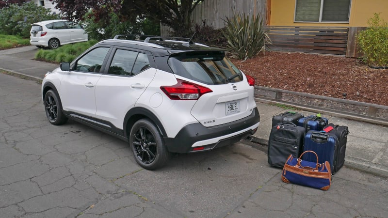 Nissan Kicks Luggage Test  How big is the trunk? - Autoblog