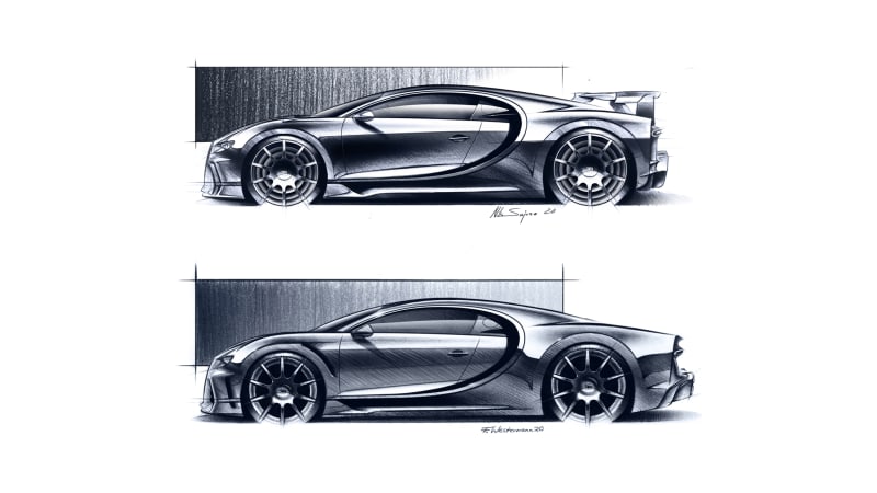 Bugatti Chiron Drawing by Maximiliano Sanchez | Saatchi Art