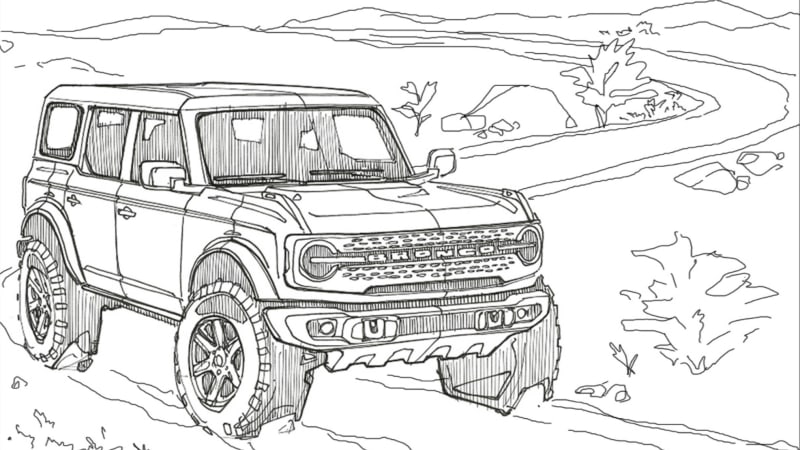 2021 ford bronco is now available for coloring  autoblog