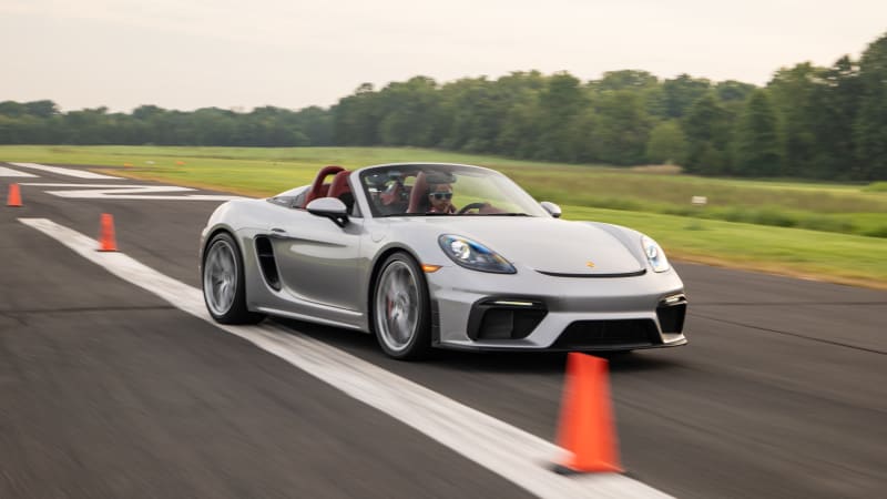 photo of 2020 Porsche 718 Spyder piloted by 16-year-old Chloe Chambers breaks Guinness slalom record image