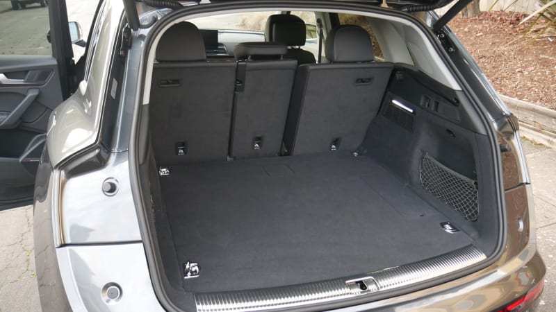 2021 Audi Q5 luggage test cargo area back seat slid forward