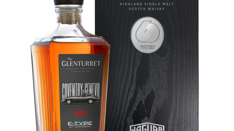 Traditional whisky verre avec E Type Jaguar Design