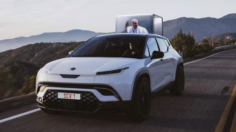 Fisker announces plans to build an electric pop-up Popemobile