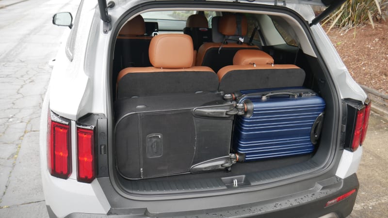 Kia Sorento Luggage Test How Much Fits Behind Third Row Autoblog