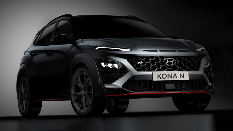2022 Hyundai Kona N not quite revealed but shows off big wing and exhaust