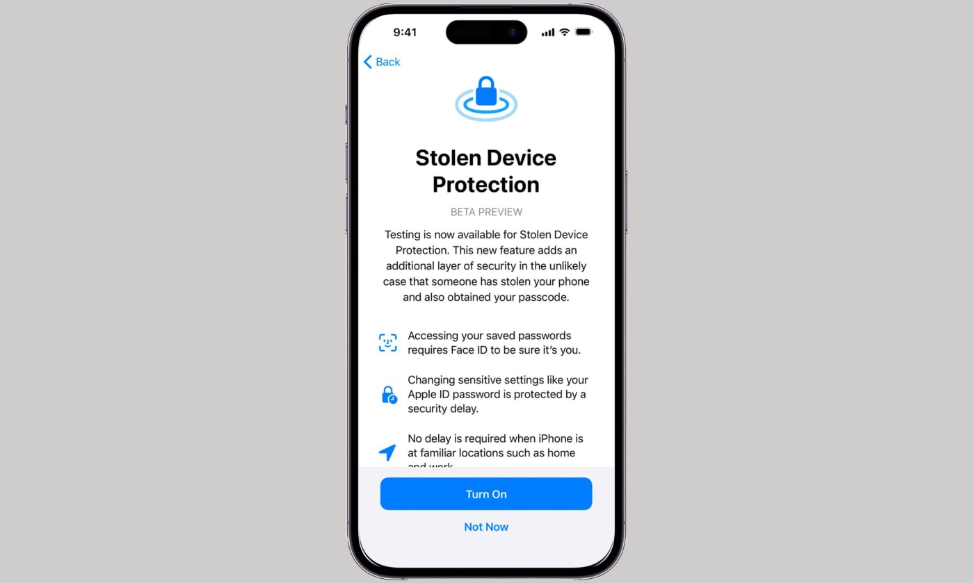 Защита от украденных устройств в iOS 17.3 усложнит жизнь ворам iPhone