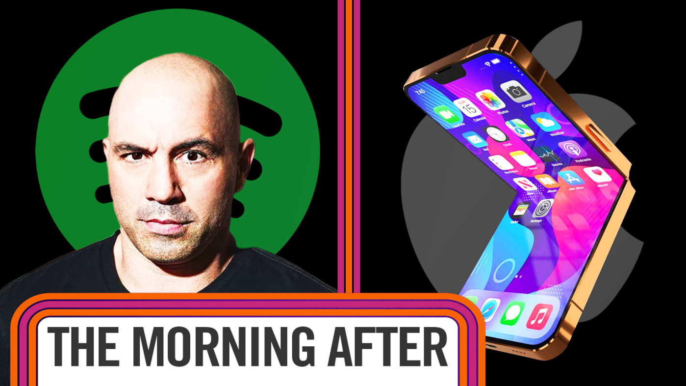 Утро после: слухи о складном iPhone, новая сделка Рогана со Spotify и многое другое