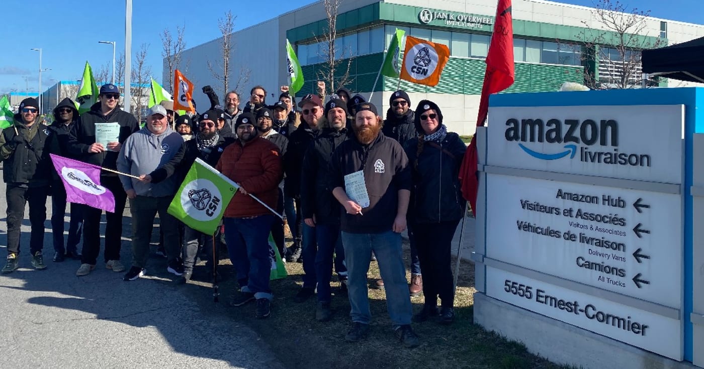 Amazon workers become the first to unionize at one of the company's Canadian warehouses