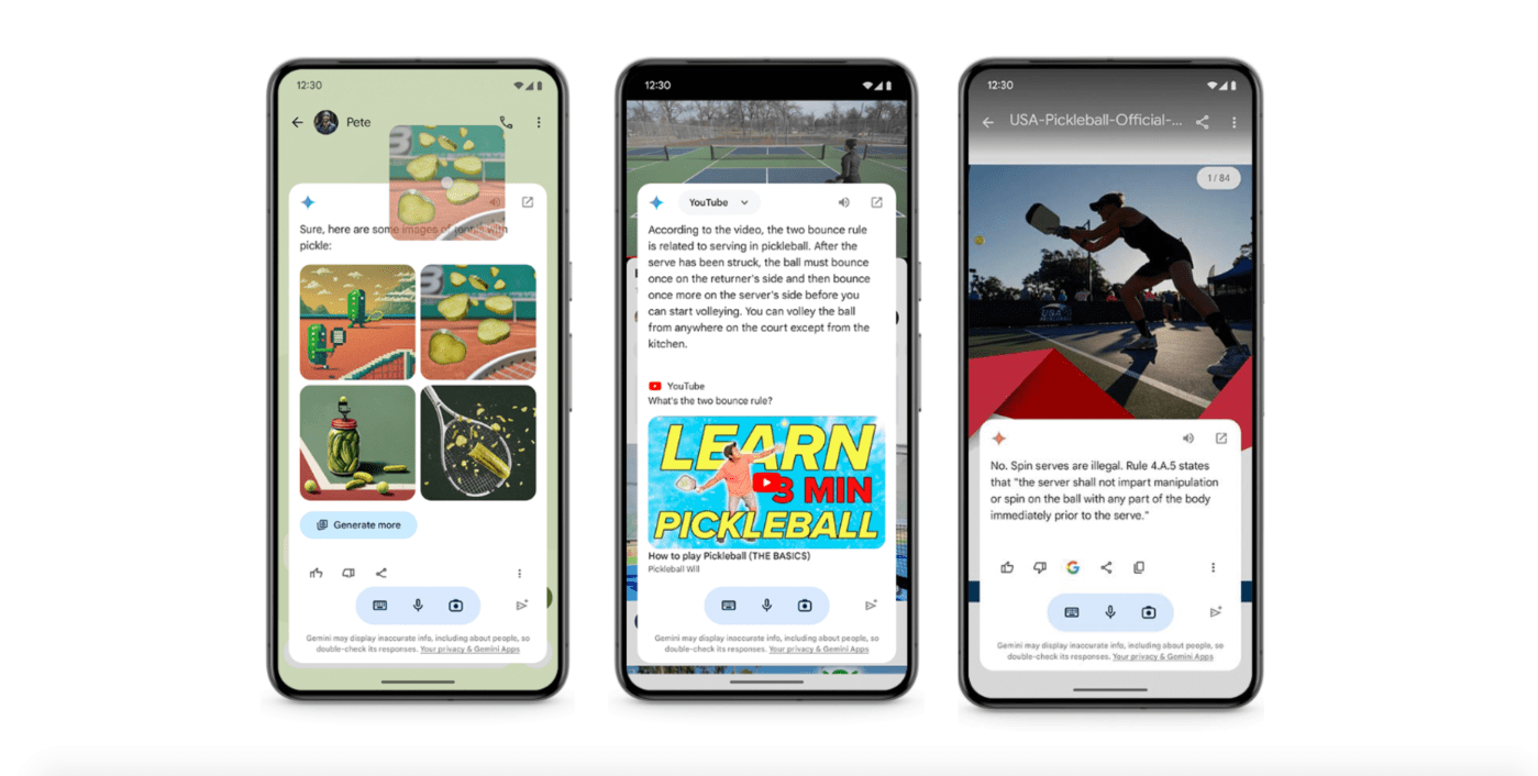 Google builds Gemini right into Android, adding contextual awareness within apps