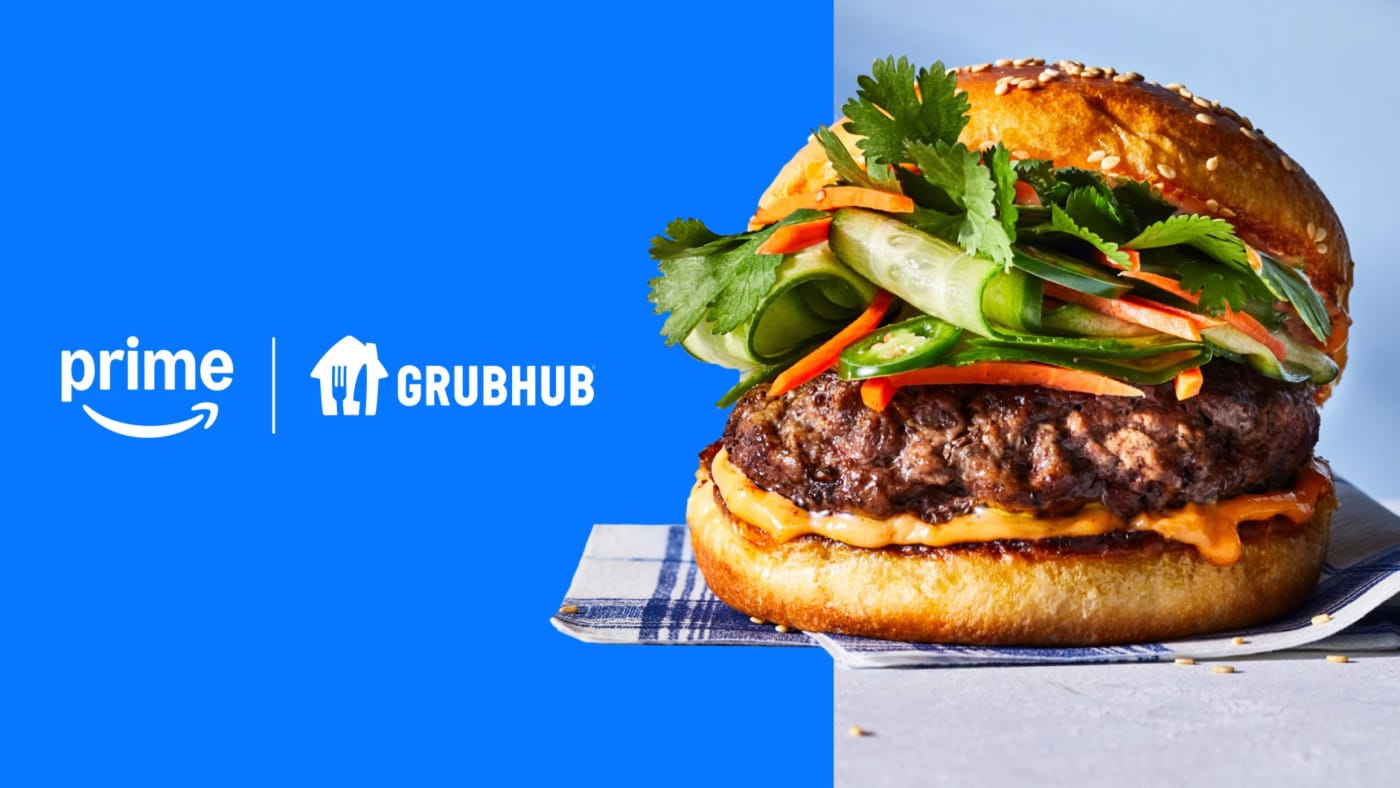 Amazon Prime customers in the US now get free GrubHub+ delivery