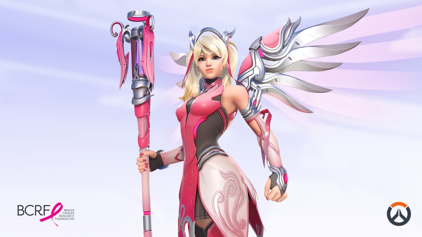 Overwatch 2 resurrects Pink Mercy cosmetic for a charity fundraiser