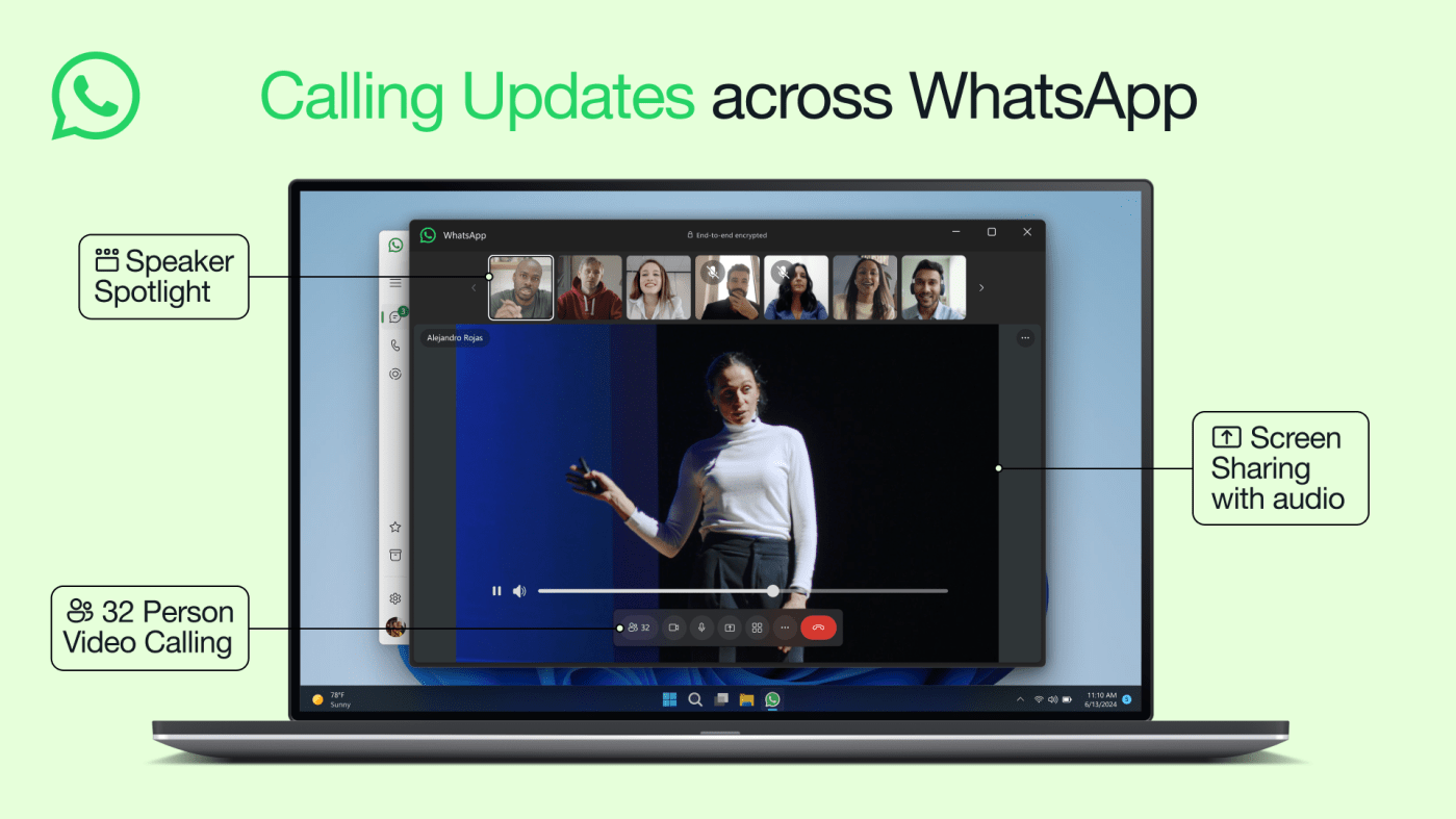 WhatsApp rolls out enhanced video calling