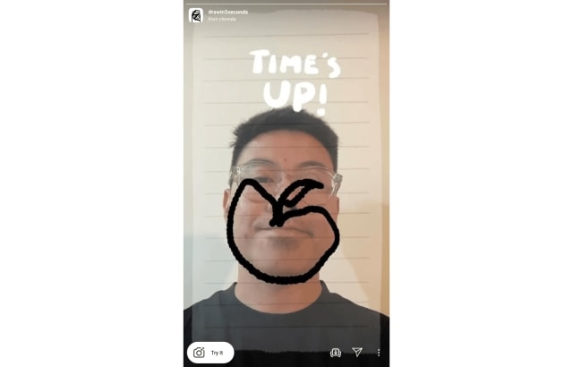 Draw Face Instagram AR effect