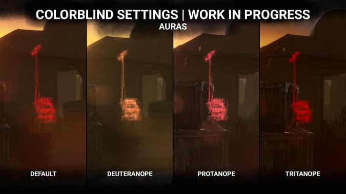 Color blind modes in Dead by Daylight