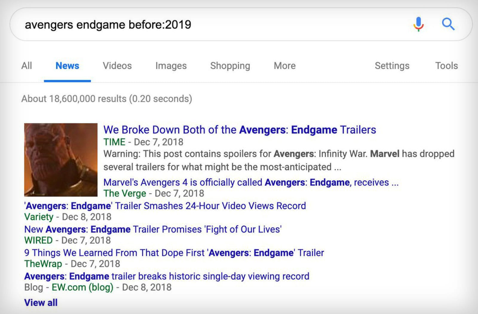 Google Search is testing inline before-after date filtering