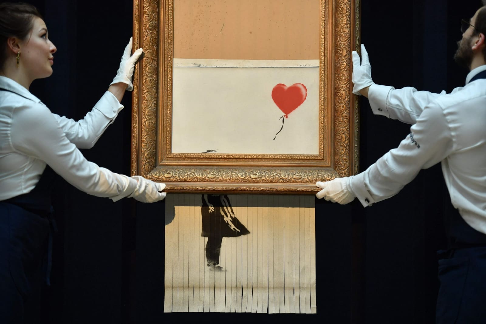 Banksy's 'Girl with Balloon' was meant to be shredded completely | Engadget