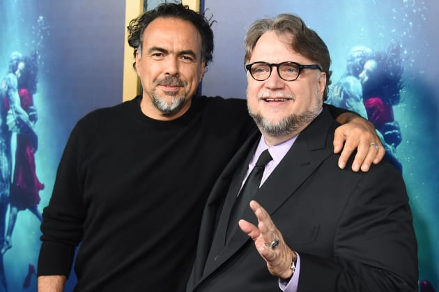Guillermo del Toro con su amigo Alejandro González Iñárritu