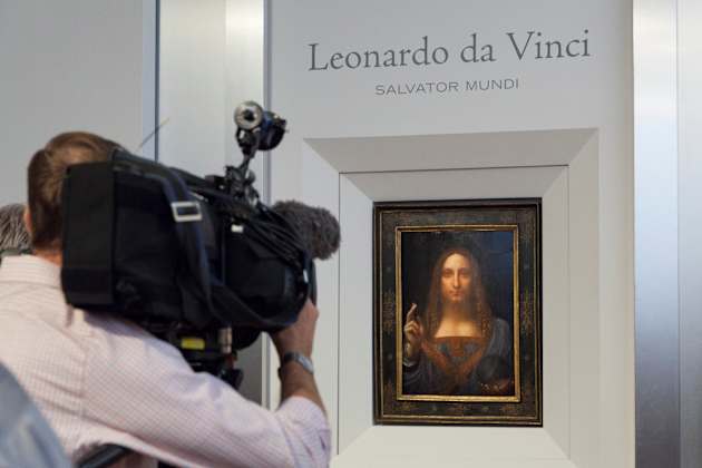 The portrait pictured at Christie's auction house.