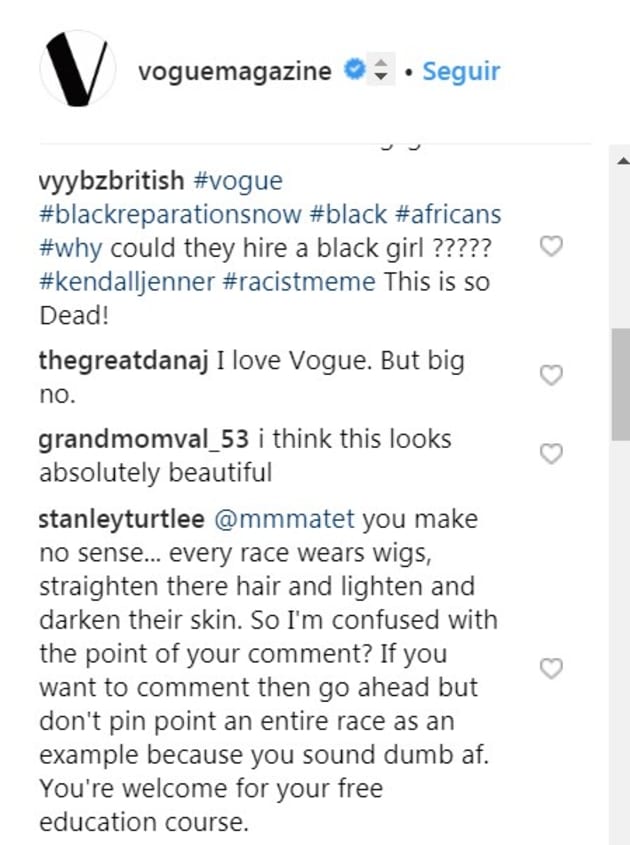 Algunas personas criticaron a Vogue mientras que otras la defendieron.