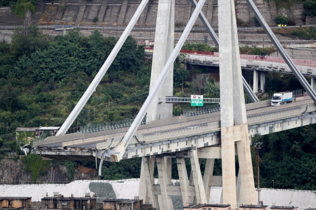 Image result for photos of Morandi Bridge,