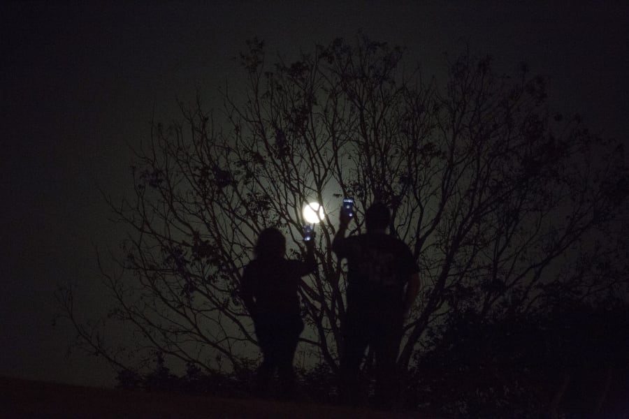 Esta noche se pudo observar la salida de la "Super Luna de Nieve"  en todo su esplendor, gracias al cielo despejado que se registro en la entidad.