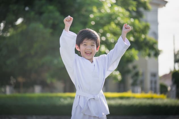 El taekwondo se practica en Corea del Sur, como una forma de entrenar el cuerpo y la mente. 