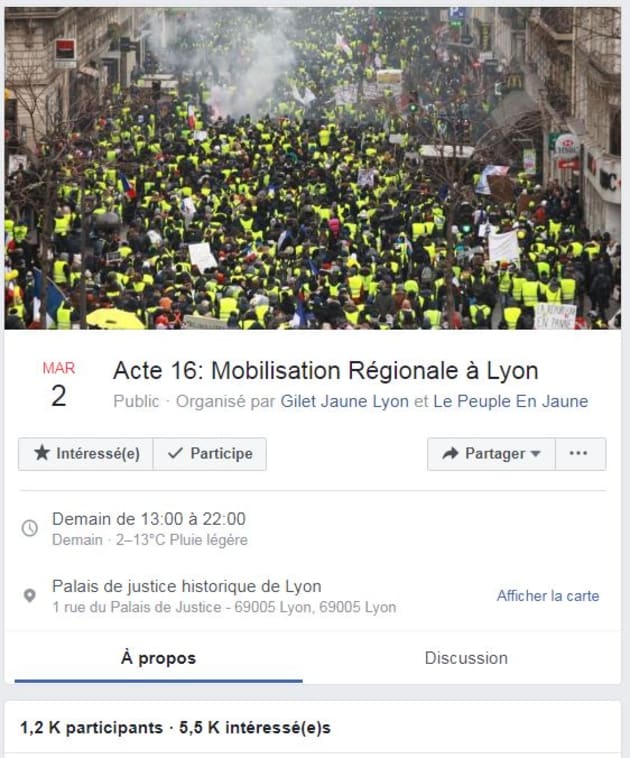 A Lyon, les organisateurs de l'Ã©vÃ¨nement laissent le choix aux manifestants de porter un gilet jaune...