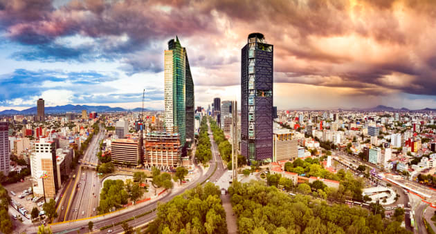 Vista aérea de la Ciudad de México.