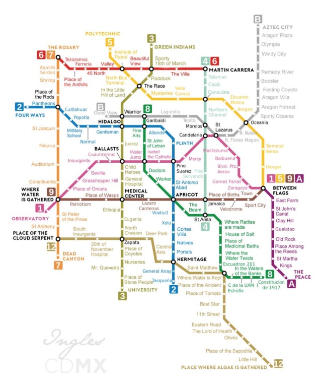 Tradujeron al inglés el mapa del Metro de la CDMX y se volvió viral |  DineroenImagen