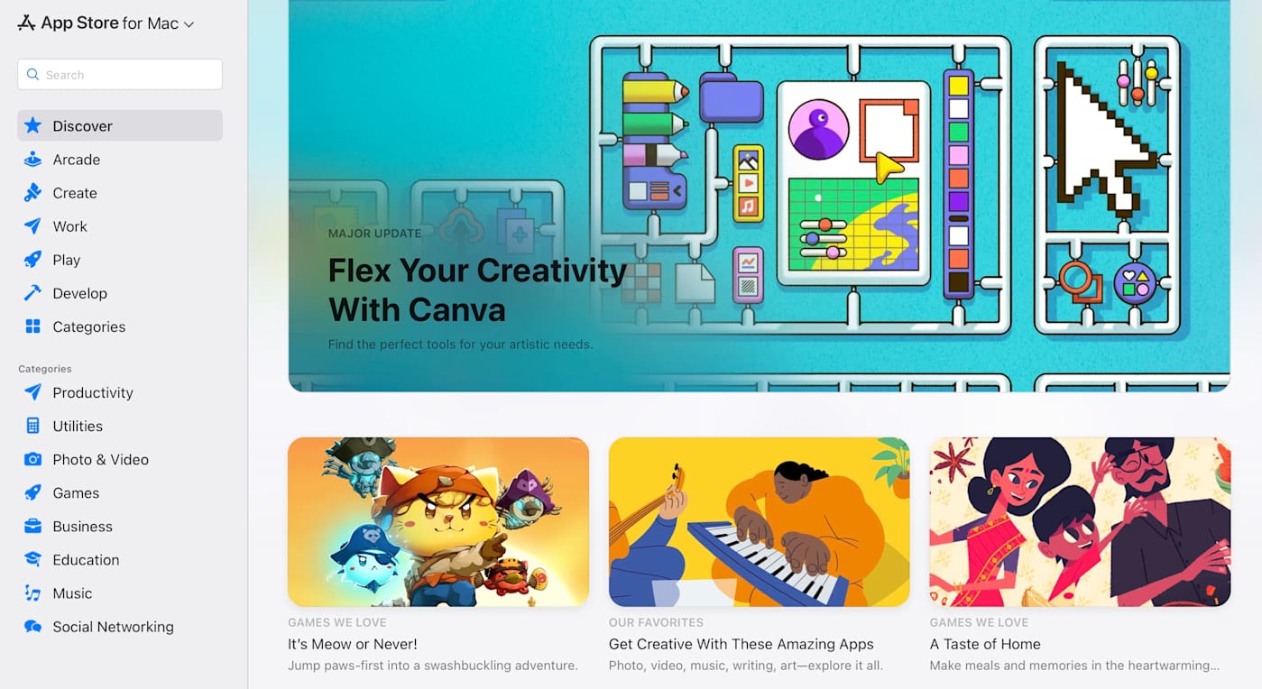 Apple's App Store website is actually an app store website now