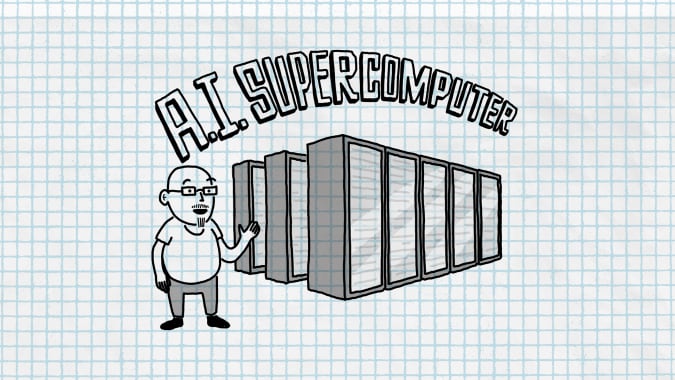 Microsoft Build 2020 supercomputer illustration. Yes, seriously, this is what the company provided.