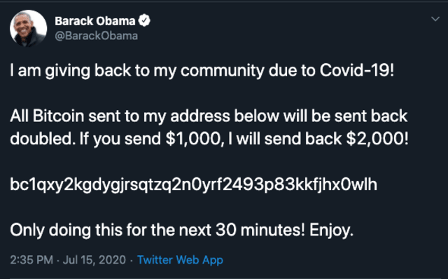 Obama twitter hack