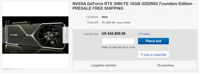 NVIDIA RTX 3080 founder's edition crazy price