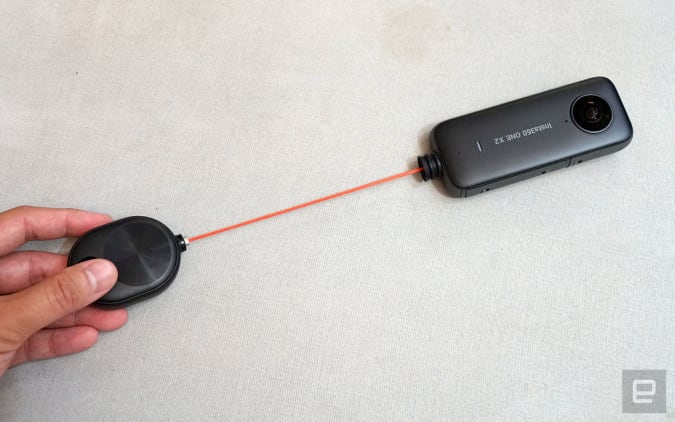 Insta360 Bullet Time Cord with One X2.