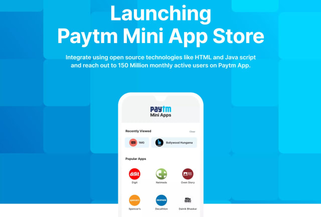 Paytm mini-program store