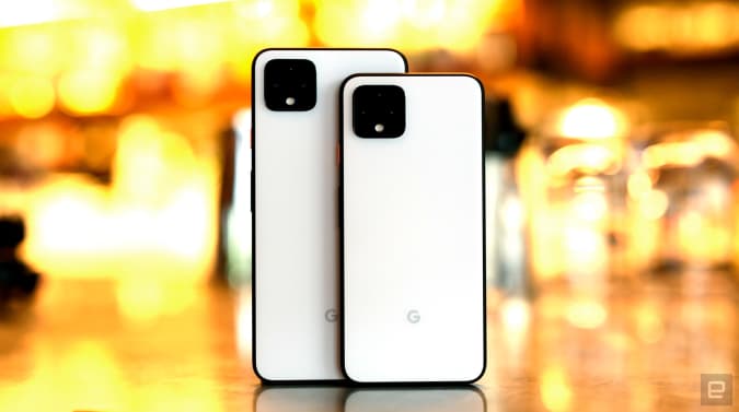 Google Pixel 4 and Pixel 4XL smartphones.
