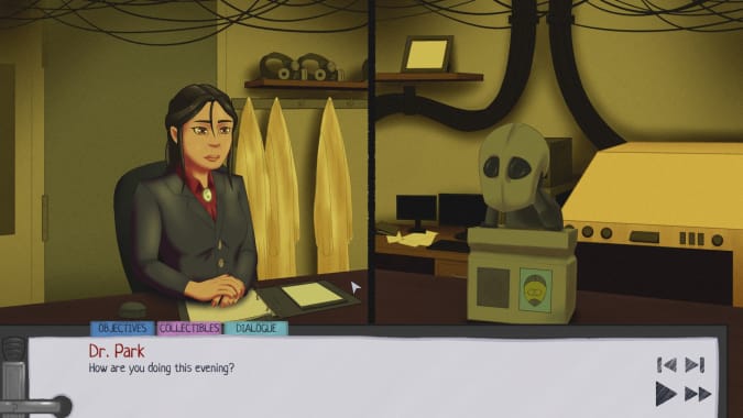 Screenshot from the visual novel 'Syntherapy'