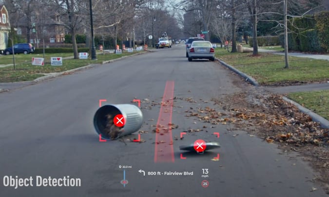 Panasonic AR HUD with moving object detection