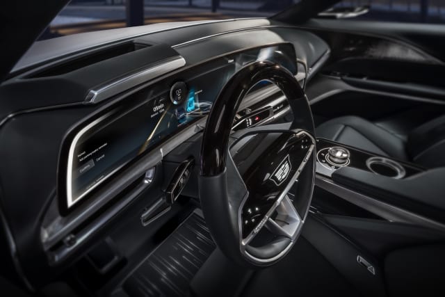 Cadillac LYRIQ's new electric vehicle architecture opens up possibilities in terms of space and design.  The pictures show the show car, not for sale.  Some features shown may not be available on the actual production model.