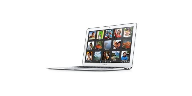 A press image of an Apple laptop.