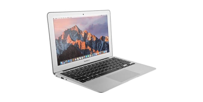Tap the image of an Apple laptop.