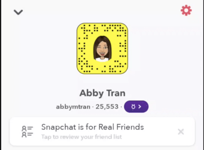 Nueva función de verificación de amigos de Snapchat.