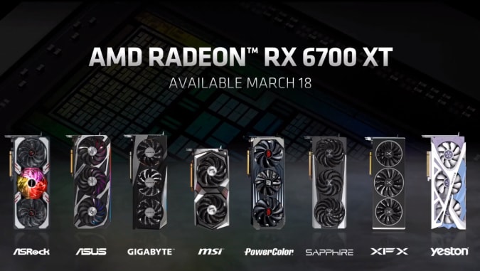 Radeon RX 6700 XT partners