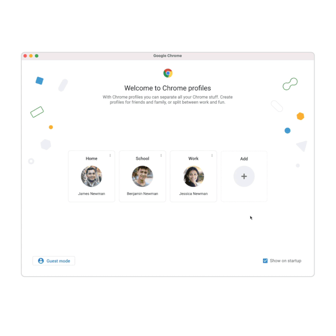 Chrome new profile experience animation 