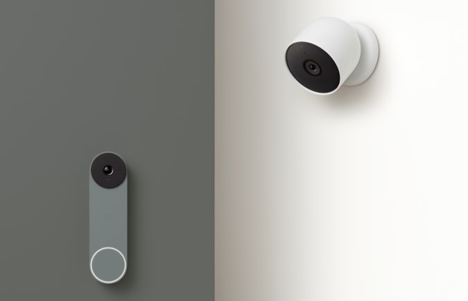 Google Nest Cam and Battery Operated Doorbell