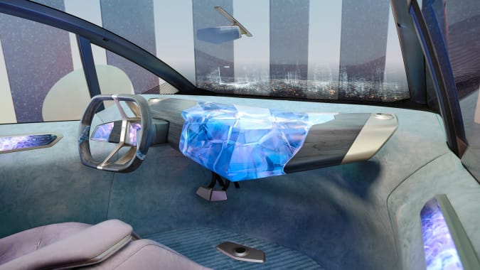 BMW's 'recyclable' i Vision Circular Concept EV has a weird crystal interface