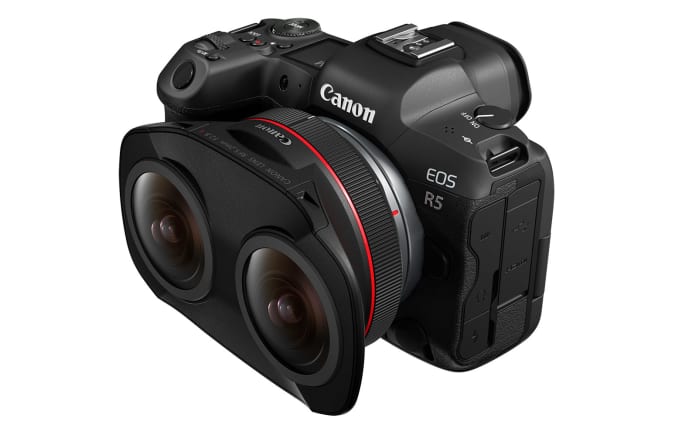 Canon denklemi <p'nin sadece bir kısmı için çift balık gözü video lensi oluşturdu